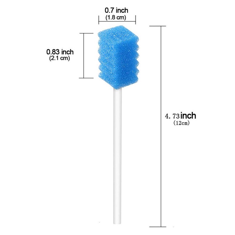Wellgler's Oral Care Swabs Disposable- Blue 100 Counts - Image 2
